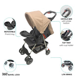 Moon Bezik One Fold Stroller - Biege