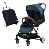 Moon Ritzi Cabin Stroller - Black & Blue Dots