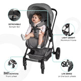 Moon Pro 2 in 1 Stroller - Dark Grey