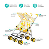 Moon Jet Plus Twin Buggy Travel Stroller - Yellow