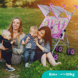 Moon Jet Plus Twin Buggy Travel Stroller - Pink