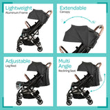 Moon Ritzi-Lite Baby Cabin Stroller - Black