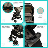 Moon Metro Urban Baby Stroller - Grey