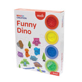 Moon Funny Dino Dough Creations Set of 4 with Molds