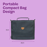 Moon Portable Diaper Changing Station - Black Twill