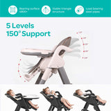 Moon Trestle Foldable Baby Highchair - Grey