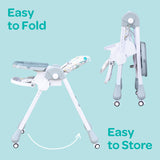 Moon Apex Baby Reclining Highchair With 7 adjustable heights - Grey