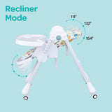 Moon Apex Baby Reclining Highchair With 7 adjustable heights - Beige