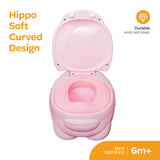 Moon Baby potty Hippo with PU Cushion - Pink