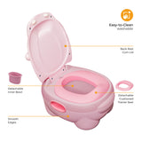 Moon Baby potty Hippo with PU Cushion - Pink