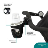 Moon 360 Degree Rotating Universal Cup Holder - Black