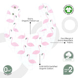 Moon Organic Bandana Bibs - Flamingo & Pink (Pack of 2)