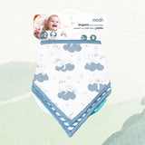 Moon Organic Muslin Bibs - Bunny & blue stripes (Pack of 2)