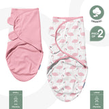 Moon Organic Swaddle - Pink Flamingo