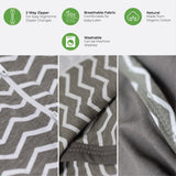 Moon Swaddle Pods 0M-2M - Grey and Zigzag Print