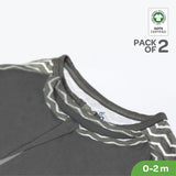 Moon Swaddle Pods 0M-2M - Grey and Zigzag Print