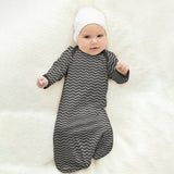 Moon Organic Sleep Gown - Grey and Zigzag Print (Pack of 2)