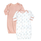 Moon Organic Sleep Gown - Orange and Forest Print (Pack of 2)