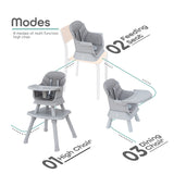 Moon 6 in 1 High Chair - Grey