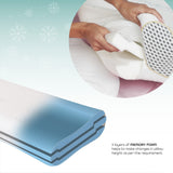 Moon Contour Memory Foam Pillows Height Adjustable With Cool Fabric
