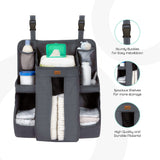 Moon Baby Crib Orgnizer - Dark Grey