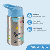 Moon Single Wall Ss Sipper Bottle 530ml - Blue
