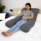 Moon Organic U Shaped Maternity Pillow - Grey