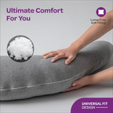 Moon Organic Crescent Maternity Pillow - Light Grey