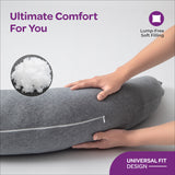 Moon Organic Crescent Maternity Pillow - Grey