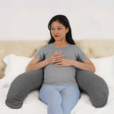 Moon Organic Crescent Maternity Pillow - Grey