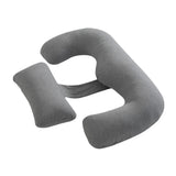 Moon Organic Multi Position Maternity Pillow With Detachable Back Support - Light Grey