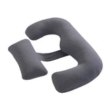 Moon Organic Multi Position Maternity Pillow With Detachable Back Support - Grey