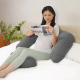 Moon Organic Multi Position Maternity Pillow With Detachable Back Support - Grey