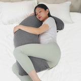Moon Organic L Shaped Maternity Pillow - Grey