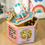 Little Angel Kids Wooden Activity Cube Learning & Play Center