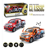 Stem 1:32 Graffiti Toyota Pickup Alloy Pullback Car 1Pc (Color May Vary)