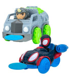 Spidey N Friends Disc Launcher Vehicles Miles And Rhino - Pack of 2