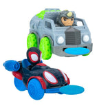 Spidey N Friends Disc Launcher Vehicles Miles And Rhino - Pack of 2