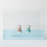 Matchstick Monkey Bathtime Wobblers - Mint Green & Dusty Pink