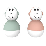 Matchstick Monkey Bathtime Wobblers - Mint Green & Dusty Pink