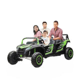 Megastar Kids 48V XXXXL Electric Rideon Dune Buggy Jeep High Speed - 4 Seater - Green