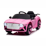Megastar Ride On 12V Bentley Style Electric Kids Battery Operated Car - Pink