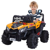 Megastar Ride On 12V Big Shadower Electric Ride On SUV With Remote Control - Orange