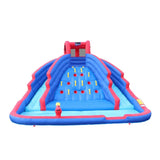 Megastar Inflatable Niagra Waterfall Park With Climbing Wall And Dual Slides - Blue