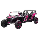 Megastar Kids 48V XXXXL Electric Rideon Dune Buggy Jeep High Speed - 4 Seater - Pink