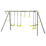 Megastar Multi-Activity Kids Outdoor Swing Set With Basketball Hoop