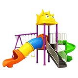 Megastar Sunshine Backyard Fitness Swing Set, Slides, A Basketball Hoop And A Climbing Staircase