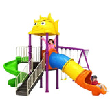 Megastar Sunshine Backyard Fitness Swing Set, Slides, A Basketball Hoop And A Climbing Staircase