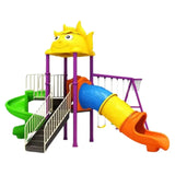 Megastar Sunshine Backyard Fitness Swing Set, Slides, A Basketball Hoop And A Climbing Staircase