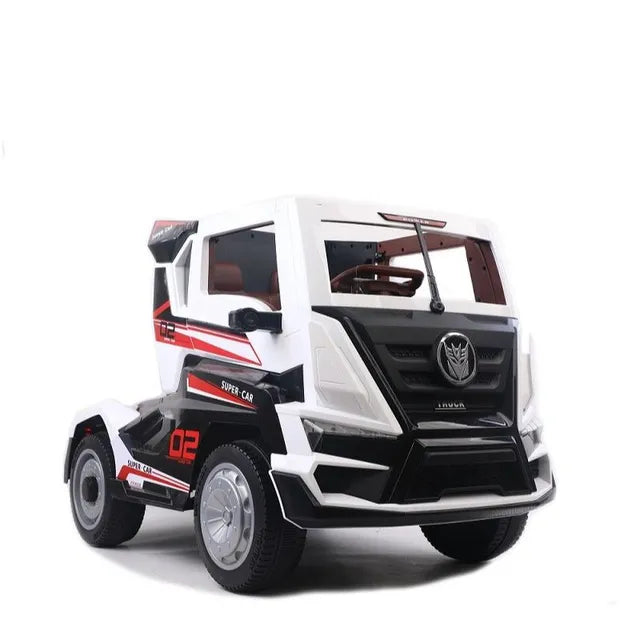 megastar-12v-clunker-truck-with-rubber-tyres-leather-seats-black-1